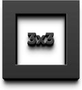 3x3 Black Shadow Box Frame - Contemporary Wood Shadow Box Complete with UV Acrylic, Foam Board Backing & Hanging Hardware