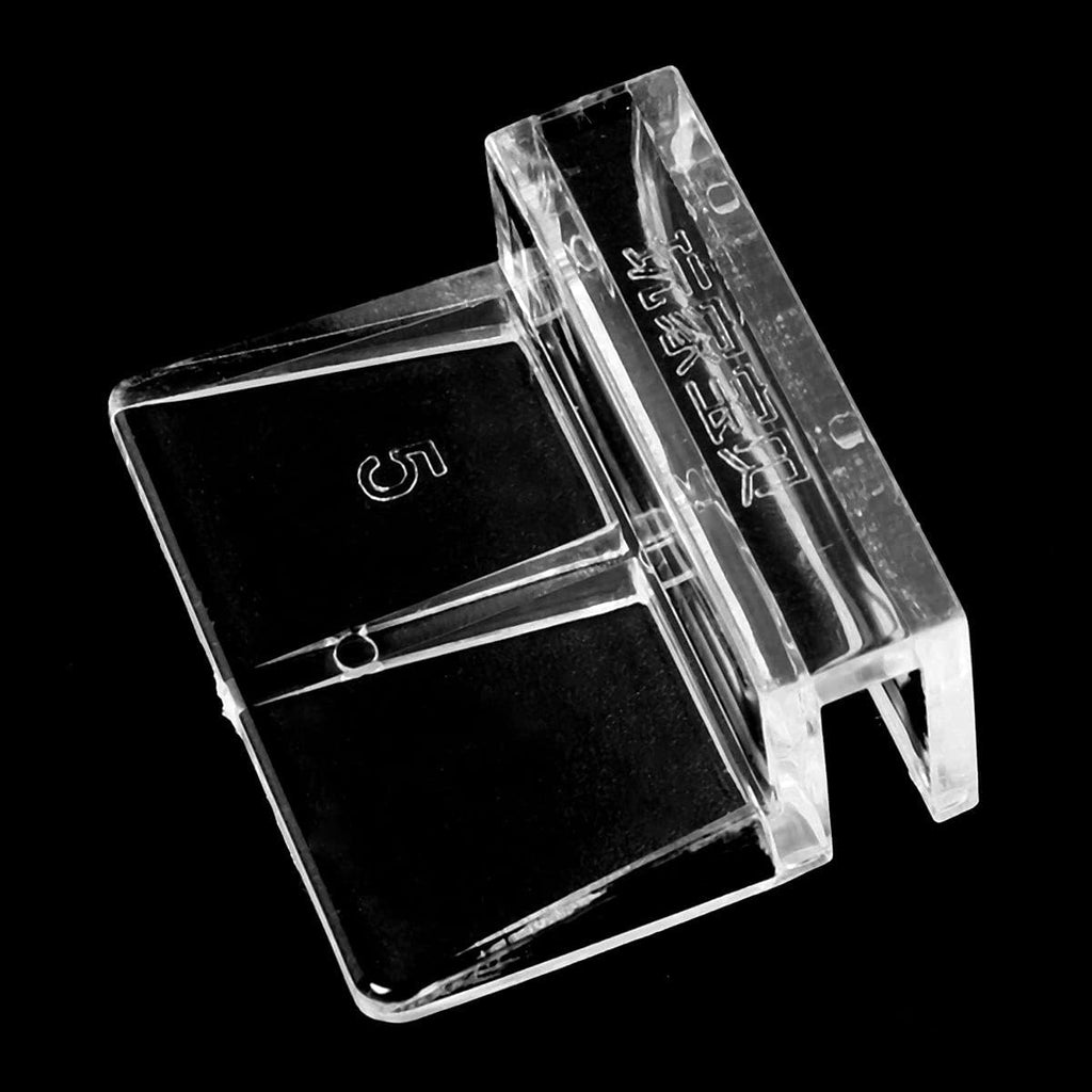 MEETOOT 4pcs Acrylic Fish Tank Bracket - 5mm Aquarium Support Tools, Clear Glass Cover Clip Holder