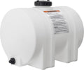 RomoTech 35 Gallon Polyethylene Storage Tank with Legs–Heavy-Duty Horizontal Water Storage Tank for Farms, Industrial or Chemical Use–UV-Resistant, Rustproof, BPA-Free Plastic Liquid Tank, 82126189