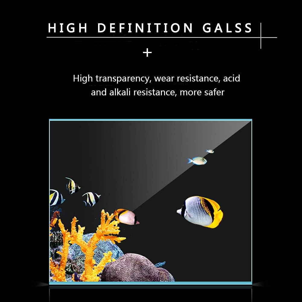 0.9 Gallon Aquarium Fish Tank，Rimless Aquarium Tank，7.1" L × 5.1" W × 5.9" H