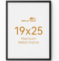 19x25 Aluminum Metal Picture Frame,Tempered Glass Black Large 19 x 25 Poster Frame for Puzzles Photos or Artwork for Wall Gallery Mount Horizontal or Vertical Decor Home,Office,Hotel