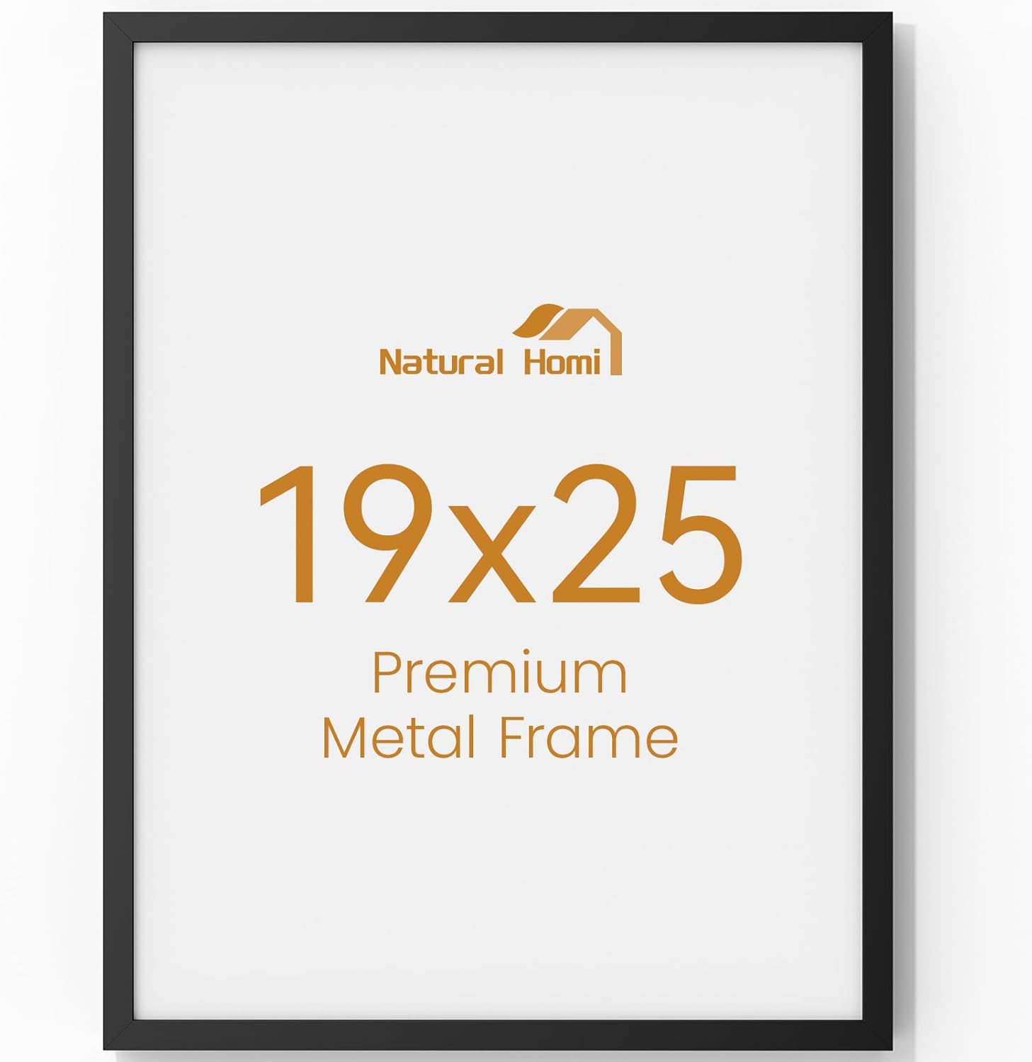 19x25 Aluminum Metal Picture Frame,Tempered Glass Black Large 19 x 25 Poster Frame for Puzzles Photos or Artwork for Wall Gallery Mount Horizontal or Vertical Decor Home,Office,Hotel