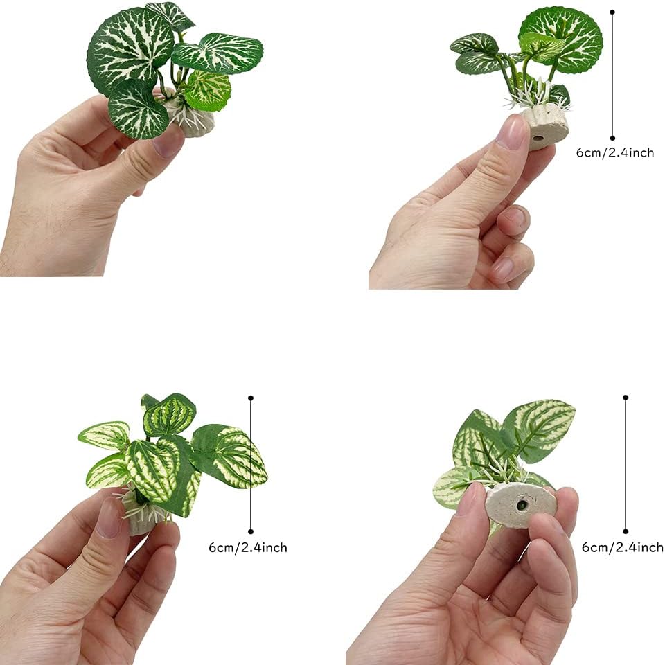 Smoothedo-Pets Fish Tank Decorations Aquarium Decoration Ornaments Accessories Betta Fish Hides Cave Rest Soft Leaf (Mix-Leaf-Set-C)