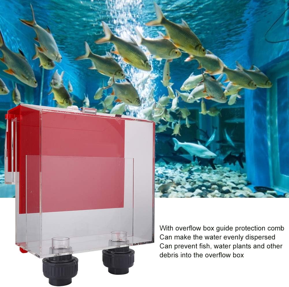 【???????????????????? ???????????????????????? ???????????????????????? ????????????????????】 5000L/H Acrylic Aquarium Overflow Box Air Pipe Overflow Box, Auto-Top-Off