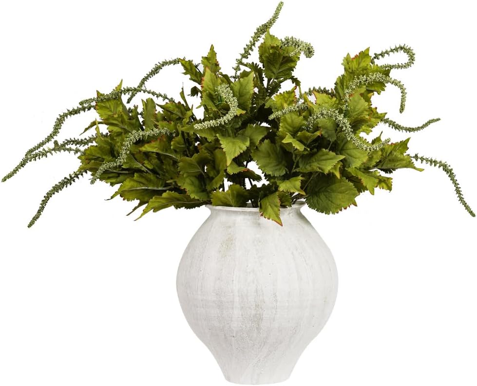 Melorca&Guilla Artificial Plants,6Pcs 33inch Faux Greenery Stems,Faux Branches for Vase, Artificial Plants Branches Vase Filler for Kitchen Office Shop Home Décor