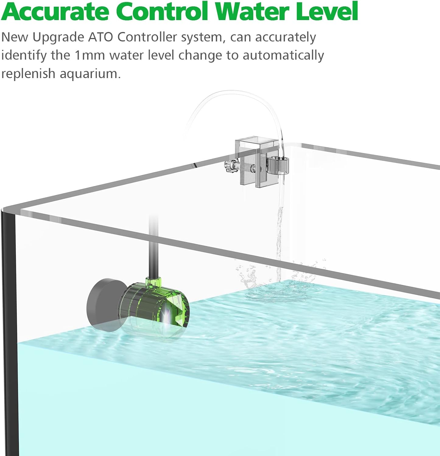 Auto Top Off for Saltwater Aquarium Water ATO System for Both Reef and Fresh Tank - Green