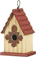 Glitzhome Bird Houses for Outside, Wooden Bird House Hanging Garden Birdhouse for Outdoors, Rustic Bird House for Bluebird Cedar Wren Chickadee Sparrow Bird Nest Box for Garden Patio -9" H