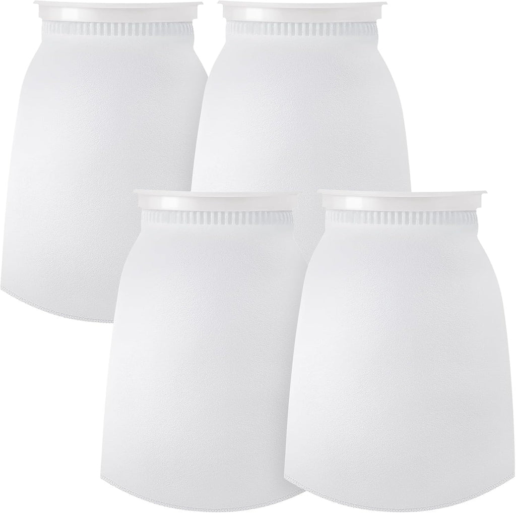 Tudomro 4pcs 7 Inch Ring Filter Socks Aquarium Filter Bags Micro Fish Tank Aquarium Socks for Fish Tank Freshwater Saltwater Aquariums, 7 Inch Ring Diameter by 12 in Long