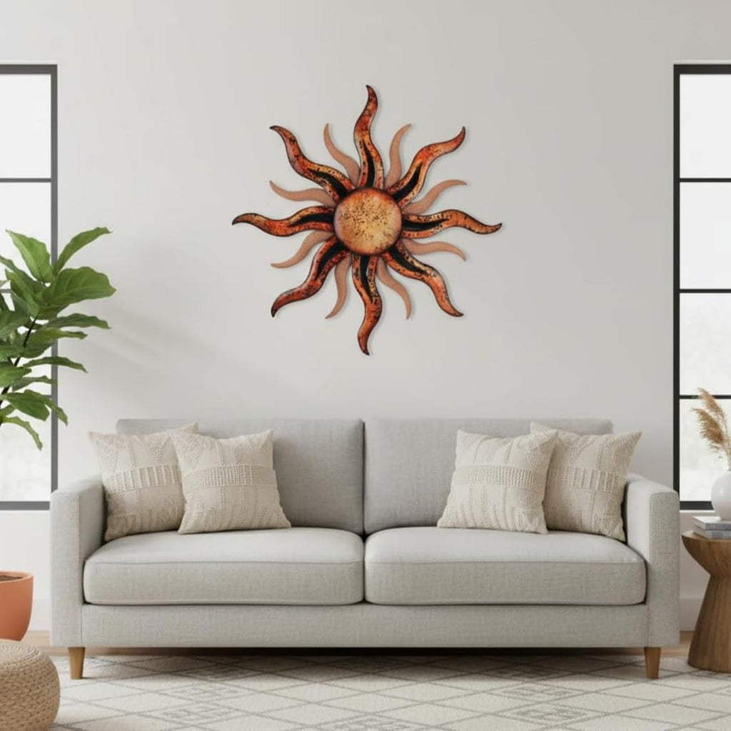 Regal Art & Gift Santa Fe Large Metal Sun Wall Decor - 36 Inch | Indoor Outdoor Rust-Resistant Sunburst Sculpture | Eye-Catching Metal Sun Wall Art Accent for Patio, Garden, Living Room