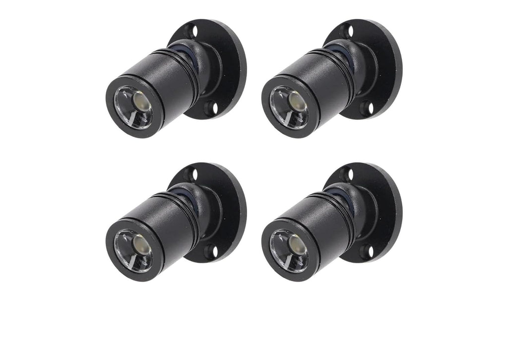 5V LED Mini Spotlights Colorful - Dimmable 1.5W 150lm Tiny Spotlights for Displays with Wireless Dimmer - Pack of 4
