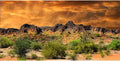 Laeacco 20x10ft Dusk Desolate Desert Backdrop Weathered Mountains Scenic Backdrop Natural Landscape Sunset Glow Cactuses Wedding Photo Studio Stage Perfomance Wallpaper Portrait Shoot Booth Props