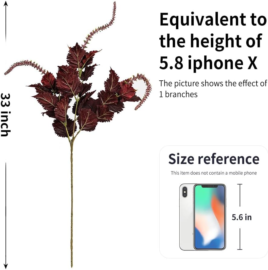 Melorca&Guilla Fall Stems,3Pcs 39inch Fall Eucalyptus Stems for Vase,Fall Faux Branches Fall Leaves Stems Artificial Branches for Christmas Home Autumn Thanksgiving Décor (6, Mix Color Fall)