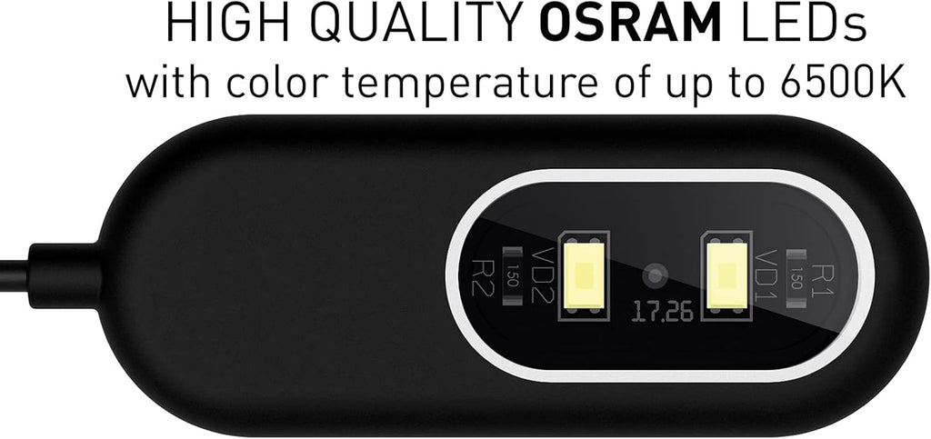 Led Aquarium Light - Innovate Flexible LED lamp Freshwater Aquarium - Fish Tank Light - Pico&Nano Soft Plus (for Aquariums up to 3 gal, Black)