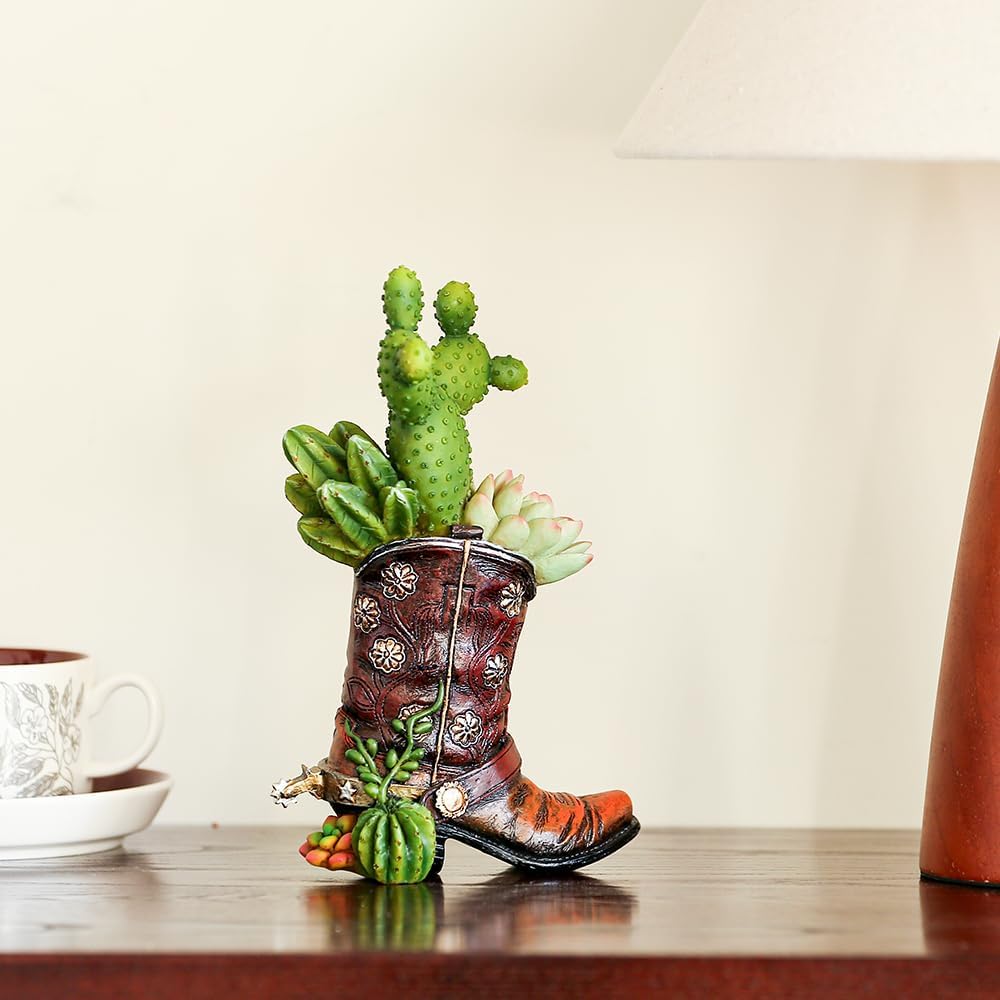 Cactus Resin Statue,Cactus Decor Accessory, Spring and Summer Home and Garden Decoration. Cute Cactus Statue Succulent Plants, Desk Figurines Cactus Gifts