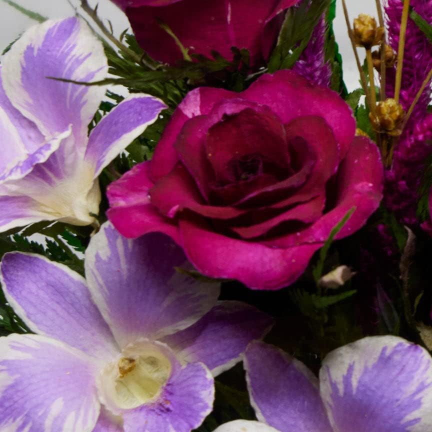 Luxury Orchid Arrangement | Preserved Orchids in Glass Vase | Long-Lasting Flowers for Anniversary, Wedding, or Corporate Gifts