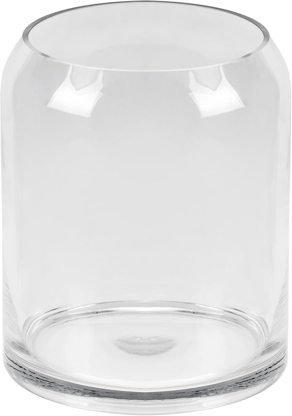 13" High 10.6" Wide Large Handmade Clear Modern Glass Vase, Glass Flower Vase, Scandinavian Glass Vase, Glass Container, Glass Terrarium, Hurricane, Fish Bowl, Centerpiece (Clear, 10.6"x13")