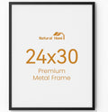 24x30 Aluminum Metal Picture Frame,Tempered Glass Black Large 24 x 30 Poster Frame for Puzzles Photos or Artwork to Wall Mount Horizontal or Vertical for Decorating House,Office,Hotel