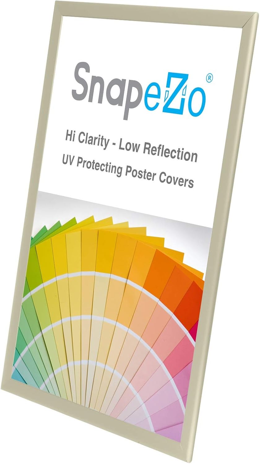SnapeZo Poster Frame 20x30, Off-White, 1.25 Inch Aluminum Profile, Front-Loading Snap Frame, Wall Mounting, Professional Series