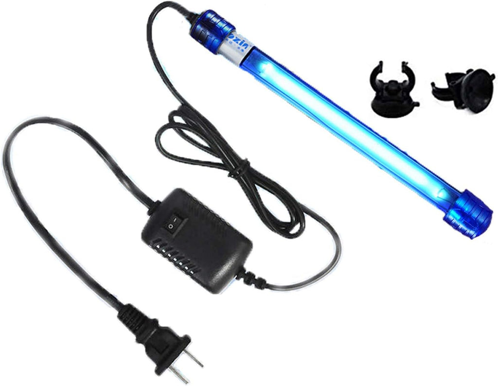 11W U-VC Aquarium Green Clean Light Aquarium Algae Clean Lamp Fish Tank Water Clean Light Green Clear Waterproof Water Clean Lamp for Pond Fish Tank Sump Swim Pool (11W-13inch Length)
