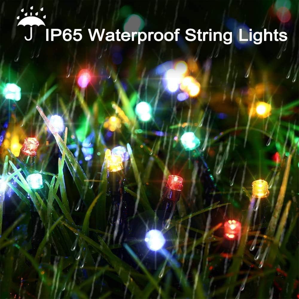 Joomer Solar Christmas Lights, 2 Pack Total 144 FT 400 LED 8 Modes Waterproof Solar String Lights Outdoor Auto ON/Off for Patio, Tree, Garden, Christmas Decorations (Multicolor)