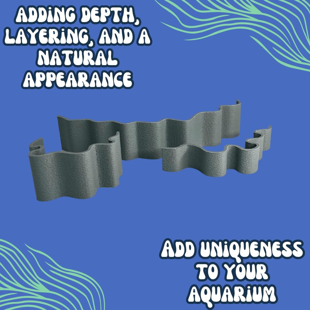 Chatelet REEFSHAPE Aquarium or Terrarium Substrate Cliffs Combo Pack | Separate Substrate Layers in Aquariums or Terrariums to Create Cliffs & Depth | Made in USA (Cliff Combo, Gray)