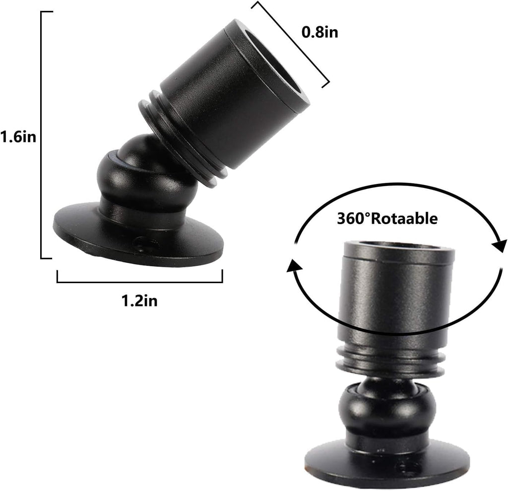 YaeCCC Dimmable LED Mini Spotlight Jewelry Showcase Display Lights Black Shell Surface Mount (Pack-8,Warm White 3000k)