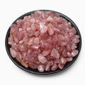 Polished Strawberry Quartz Crystal Chips 200 Pcs - 10 oz Tumbled Stone Chips Crushed Sea Glass Stones Healing Reiki Crystal Jewelry Making Home Decoration