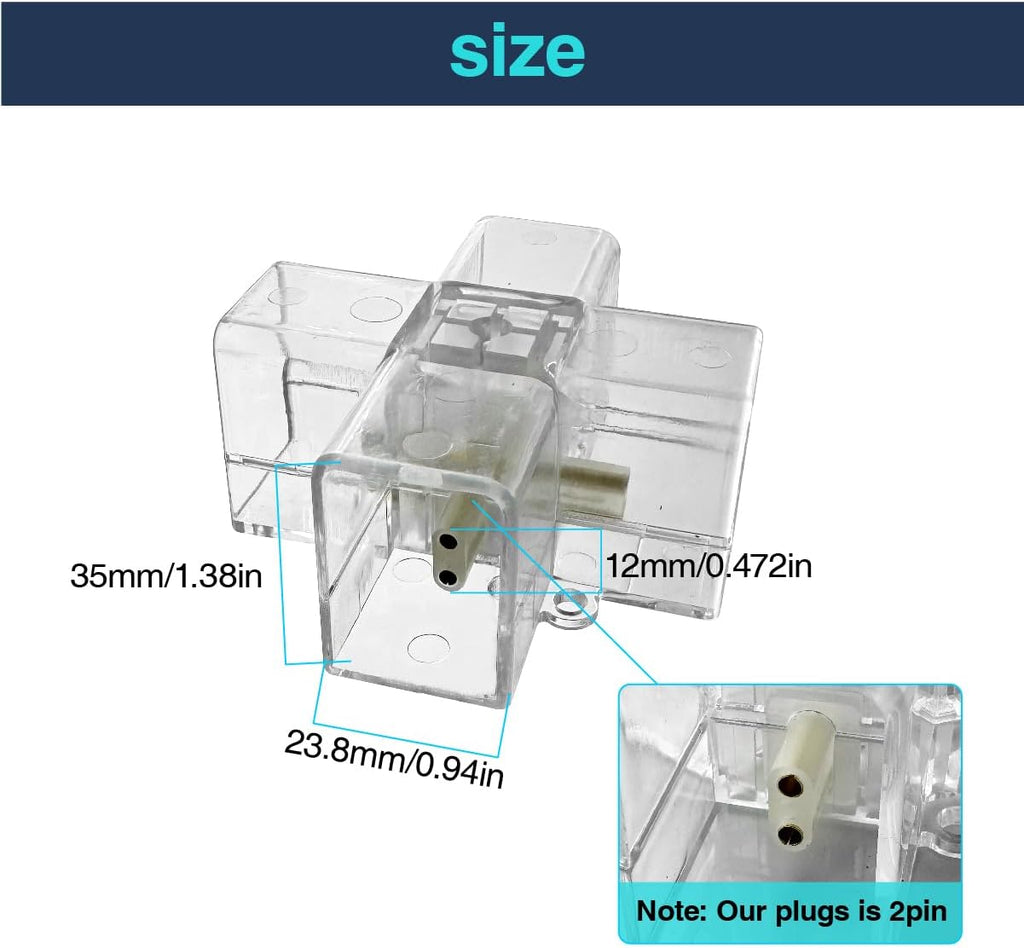 5 Pack Hexagon Garage Light Connectors 90° X Connector 2 Pin 4 Way LED Garage Light Celling Accessories Replacement/Spare for Honeycomb Lighting Systems (5 Pack X Connector)