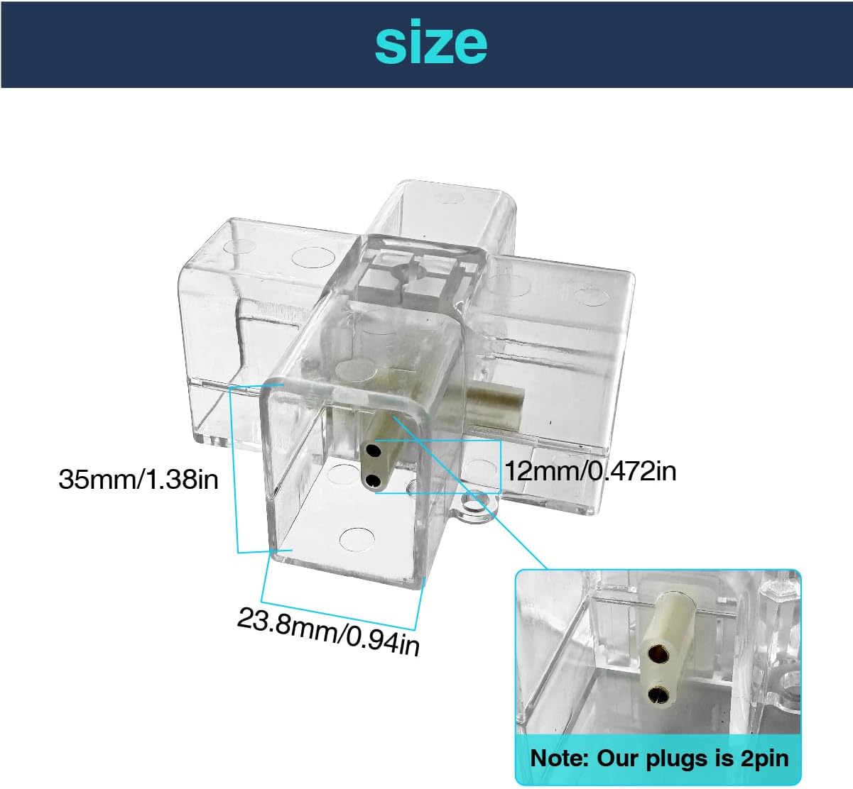 5 Pack Hexagon Garage Light Connectors 90° X Connector 2 Pin 4 Way LED Garage Light Celling Accessories Replacement/Spare for Honeycomb Lighting Systems (5 Pack X Connector)