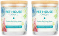 One Fur All Pet House Candle 2 Pack - Plant-Based/Soy - Clean Burning Scented, Long Lasting Pet Odor Candle for Home - Mediterranean Sea