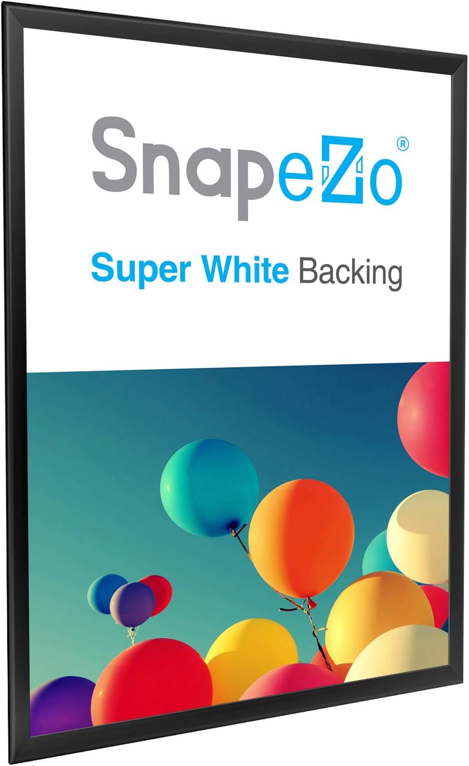 SnapeZo 23.4 x 33.1 (A1 Euro Size) Black Poster Frame, Front-Loading, Wall Mount, Aluminum 1.25" Profile, Professional Series