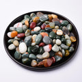 Polished Ocean Jasper Crystal Chips 200 Pcs - 0.3" 10 oz Tumbled Stone Chips Crushed Sea Glass Stones Healing Reiki Crystal Making Home Decoration,0.3" inches
