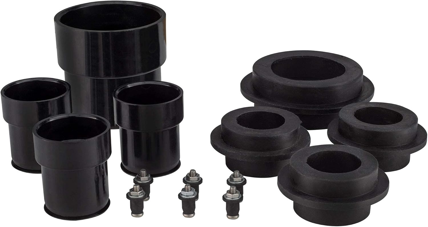 RecPro 25 Gallon RV Holding Tank 53" x 20" x 8" | Black Waste Water | 1138 | Includes Universal Installation Fittings Kit | Made in America