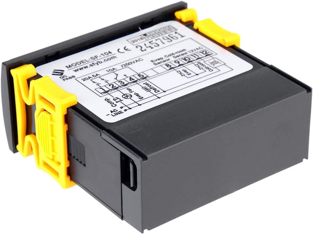 MXBAOHENG Thermostat Temperature Controller SF-104 Digital Display Temperature Regulator 110V Evaporator Fan Controller Defrost Heating Wire Controller