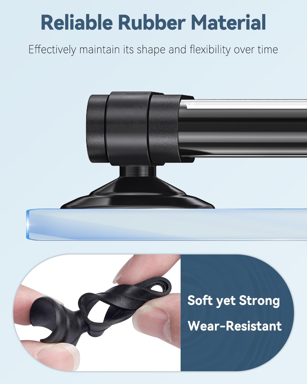 Pawfly 6 Pcs Fish Tank Tube Light Suction Cups Aquarium Suction Cups for 1" to 1.5" Wide Aquarium Tube Light Holders Suckers with 1 Inch Elastic Rubber Ring (Not for Airline Tubing)
