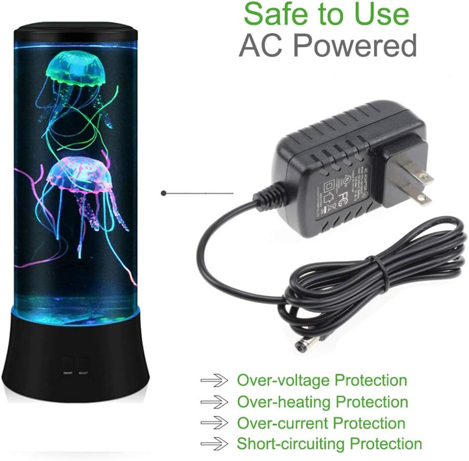 EDIER Jellyfish Lamp, LED Fantasy Jelly Fish Light, 7 Color Setting Jellyfish Tank Table Lamp Decorations for Home Office Decor Great Gifts for Kids