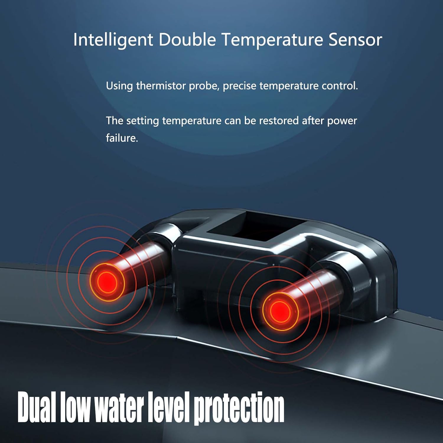 Carefree Fish Aquarium 500W 2IN1 PTC Ceramic Heater PID Control Digital Dual Independent Chip Control The Safest Most Accurate and Fastest Heater for Freshwater and Saltwater Tank (No Cooking Fish)