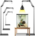 BETAZOOER 360° Adjustable Reptile Lamp Stand | Heavy Duty Metal Heat Lamp Holder (12-54in) for Bearded Dragons, Snake Tanks | 180° Foldable & Anti-Slip Base