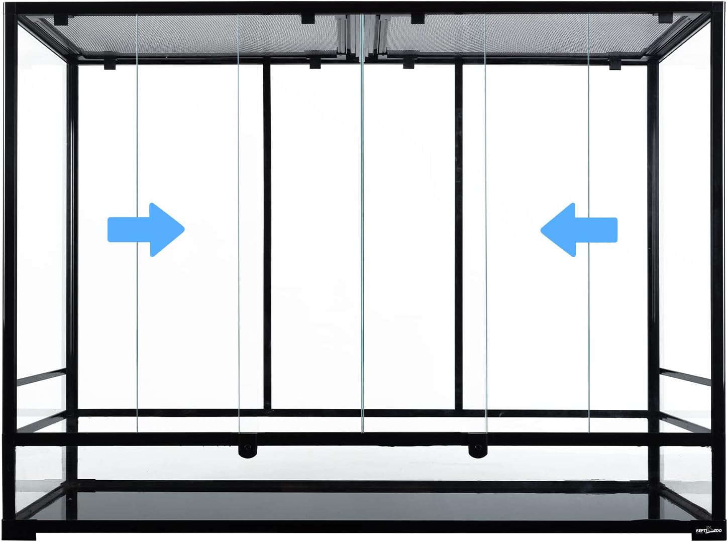 REPTI ZOO Large Glass Reptile Tank 48"x18"x36", 130 Gallon Vertical Reptile Terrarium with Front Opening Door & Ventilated Mesh, Paludarium Tank for Chameleon lizard Frogs Arboreal Reptiles Amphibians
