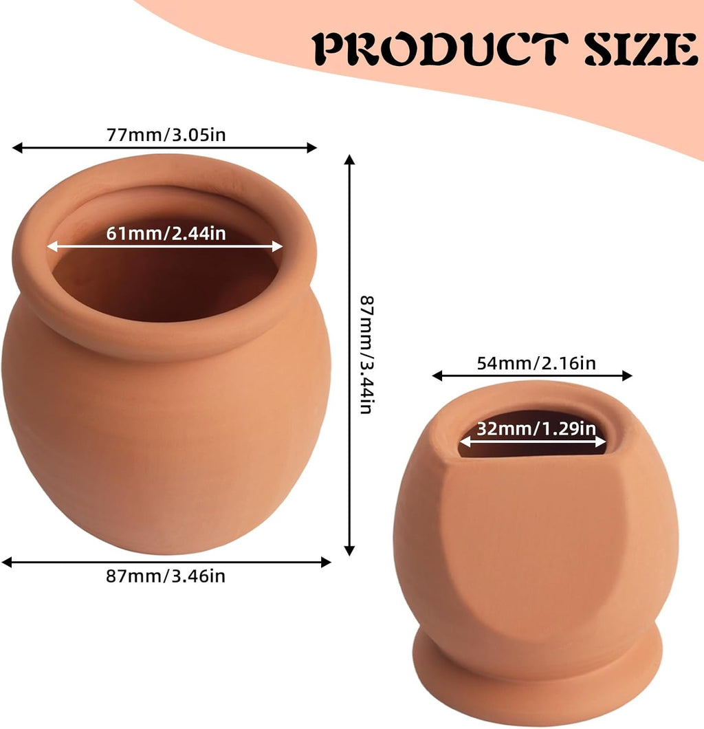 Ceramic Aquarium Decor, Betta Fish Hideout Cave, Aquarium Ornament Jar, Terracotta Pot Shrimp Habitat, Fish Breeding Shelter, Beta Fish Tank Accessory to Play Rest Hiding (Small)