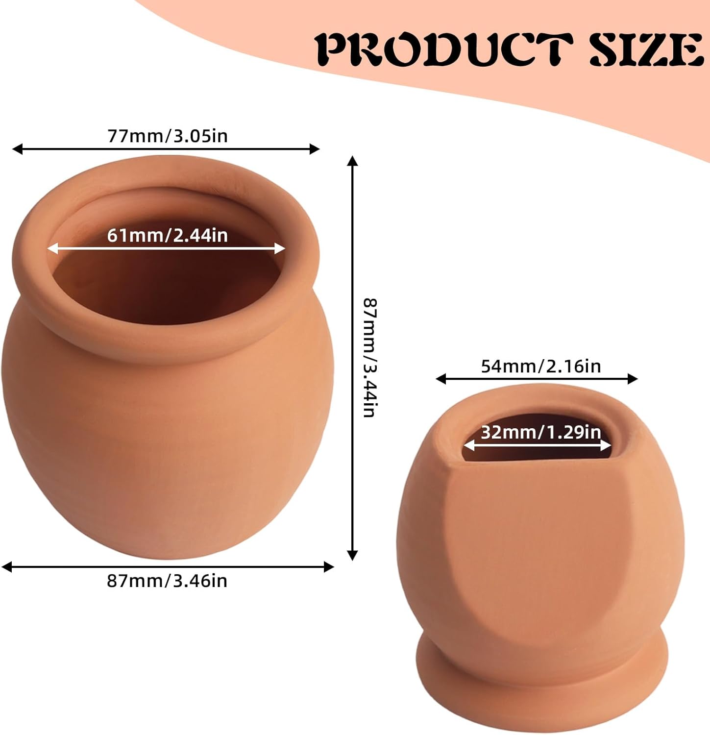 Ceramic Aquarium Decor, Betta Fish Hideout Cave, Aquarium Ornament Jar, Terracotta Pot Shrimp Habitat, Fish Breeding Shelter, Beta Fish Tank Accessory to Play Rest Hiding (Small)