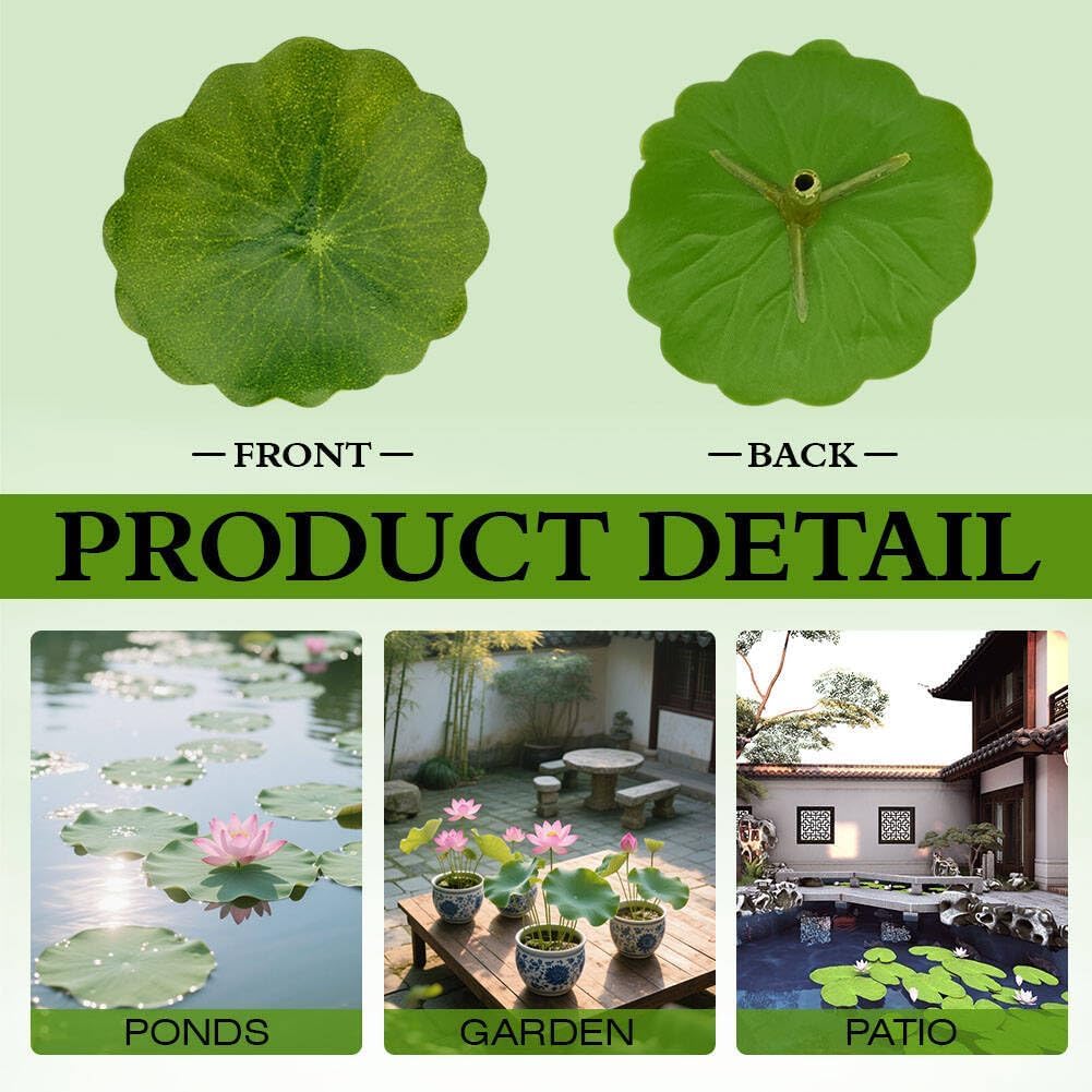 30PCS Artificial Water Lily Leaves,Small Realistic Floating Water Lily Pads, Pond Plant Lotus Leaves Suitable for Fish Tank,Terraces,Pool,Aquarium Decoration(2.56inch)
