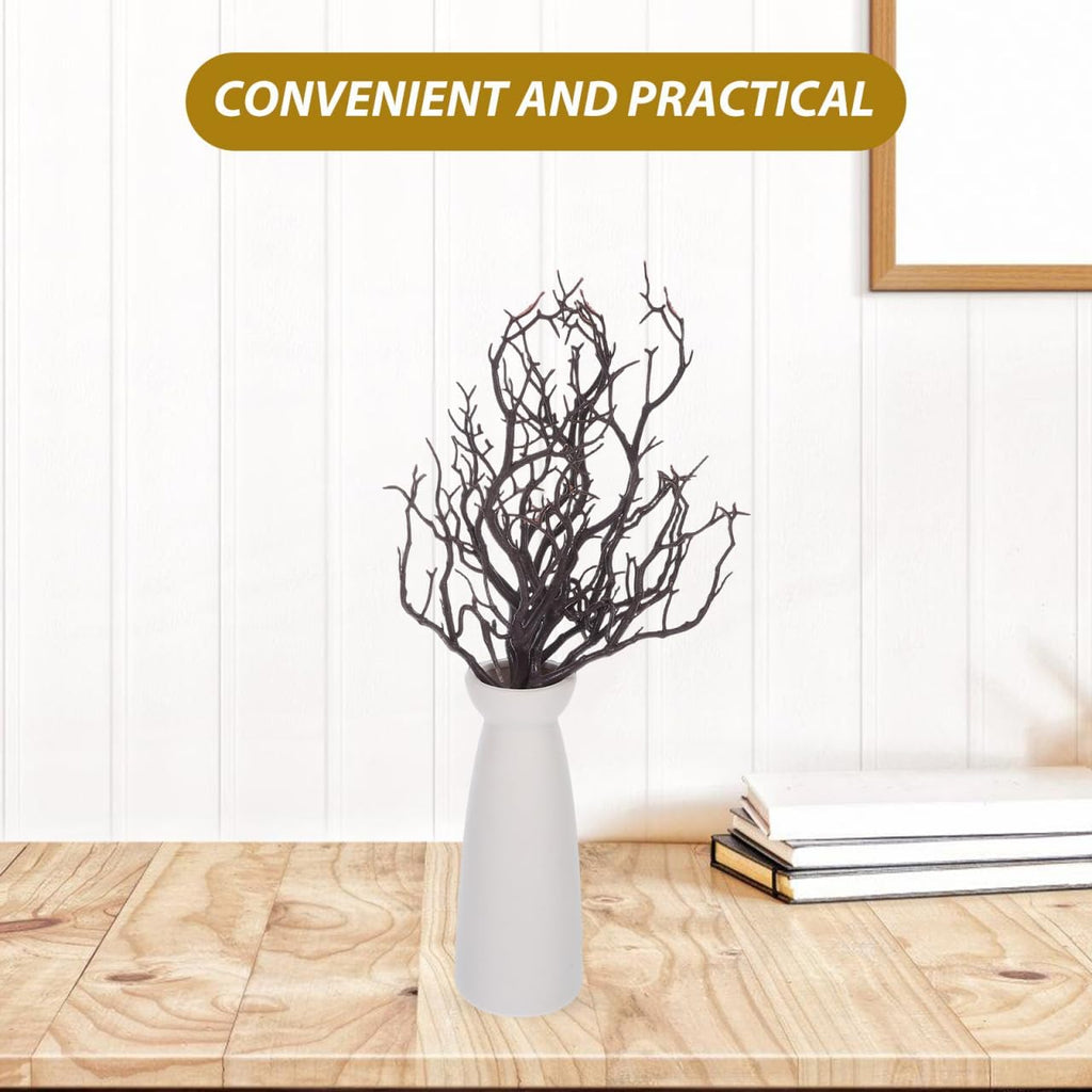 LIFKOME Artificial Antler Dried Tree Branches 13.76'' Art Witch Antler Branch Decorative Plant Twigs Plastic Dry Branches Decor for Wedding Christmas Party Home Supplies Brown 4pcs