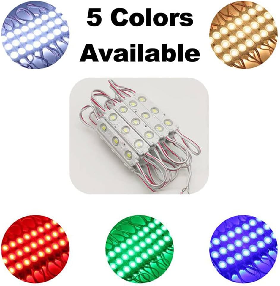 LED Module, 100pcs 5630SMD 150LM Per LED Window Light IP65 Waterproof for Advertising Signs with Tape Adhesive Backside (Blue Light,Power Supply NOT Included)