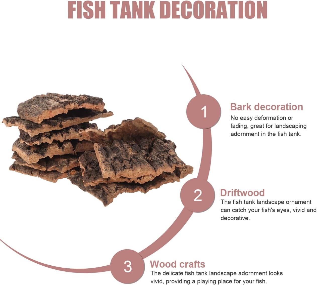 Cork Bark Background, Reptile Tank Tree Backdrop Wall Decor Habitat Climbing Mat Decoration for, Lizard, Turtle, Gecko, Bearded Dragon, Frog