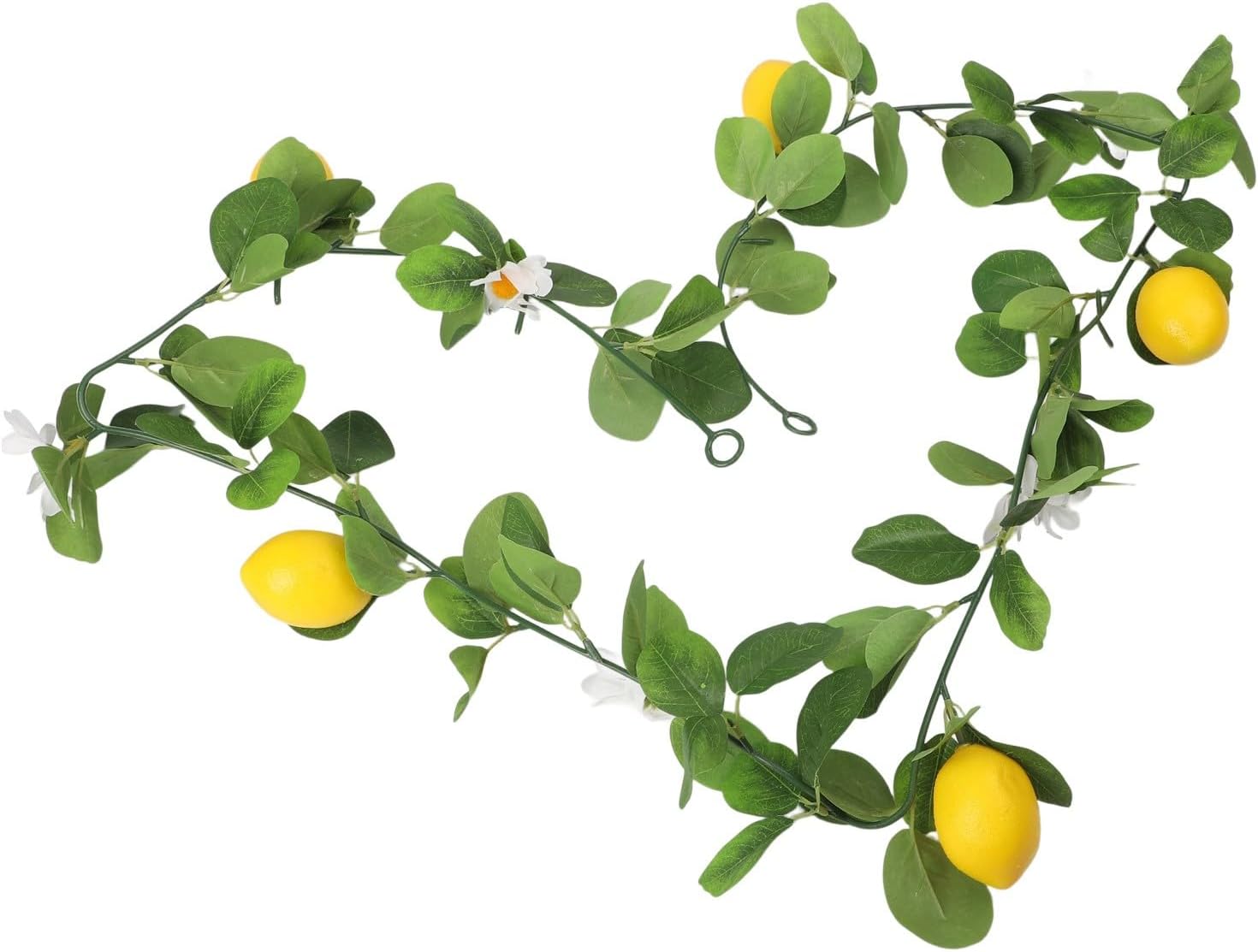 Artificial Lemon Vine Green Plant for Air Conditioning Pipe Decoration, 170-200cm Faux Grapevine with Lemons and Flowers, Versatile Indoor Outdoor Decor for Windows, Doors, Parties