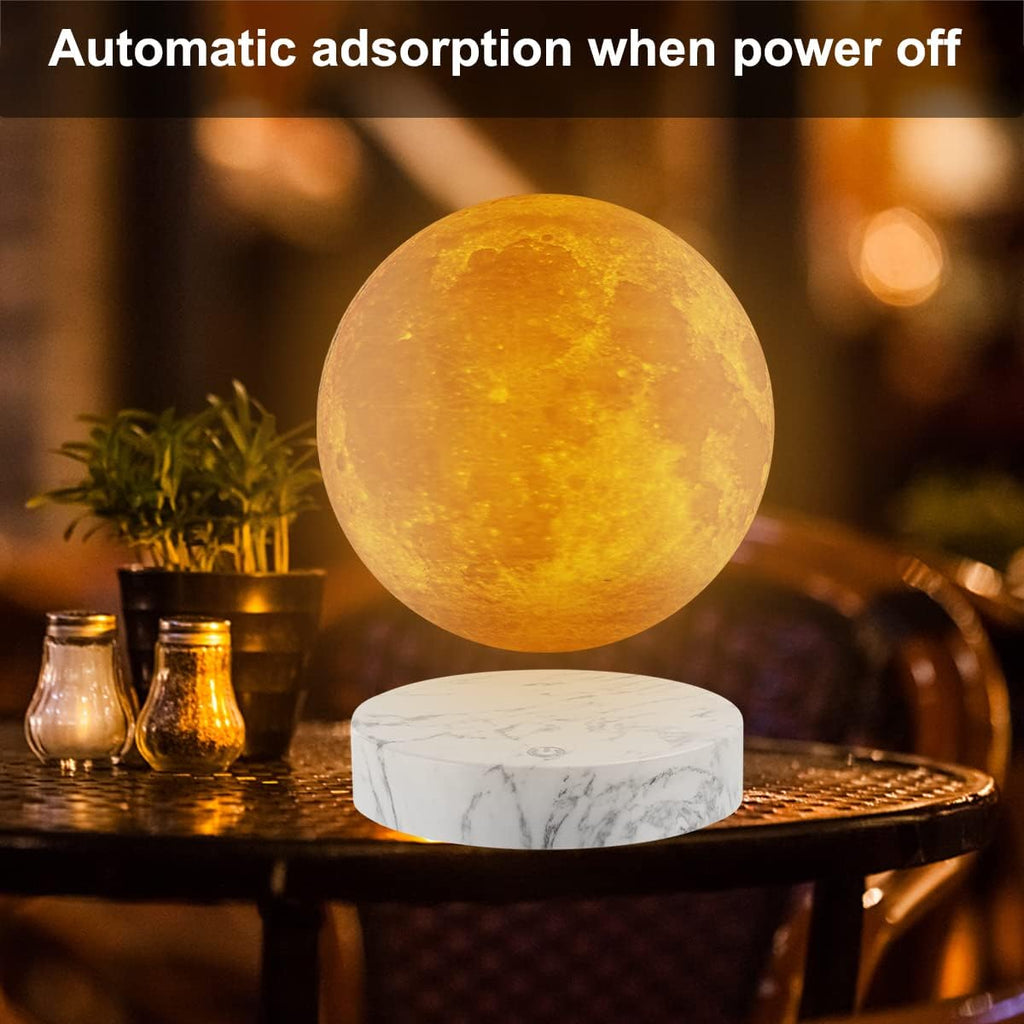 VGAzer Levitating Moon Lamp, Floating Moon Lamp,Floating and Spinning in Air Freely with Adjustable Bightness Moon Night Light for Unique Gifts,Room Decor,Office Desk Tech Toys (16 Colors)