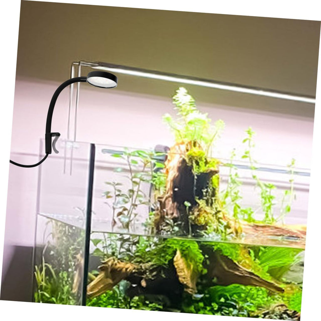 Gadpiparty 2pcs Compact Clip Aquarium LED Light Rotation Fish Tank Lamp and Household Aquarium Lighting USB-Powered Mini LED for Aquatic Plant and Freshwater Tanks