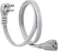 KUNCAN Appliance Power Extension Cord - 3 Prong Flat Wire SPT-3 14 AWG Heavy Duty Male to Female Extender Low Profile Grounded Cable for Major AC Unit, Air Conditioner, Refrigerator, Heater (1 Feet)