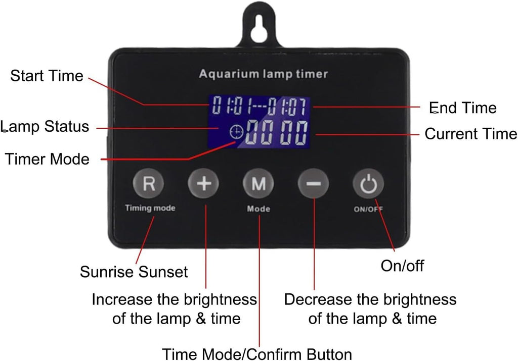 Aquarium Light Timer Dimmer Lighting Timer Controller Adjustment Fish Tank Aquarium Controller